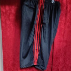 American Legend Black ShortJoggers with Red Stripes